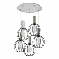 SE21-NM-4-5NM-GR2 ADEPT TUBE Nickel Matt Pendant Black Metal Grid+ SE21-NM-4-5NM-GR2 ADEPT TUBE Nickel Matt Pendant Black Metal Grid+