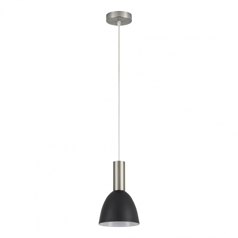 SE21-NM-4-MS2 ADEPT TUBE Nickel Matt Pendant Black Metal Shade+