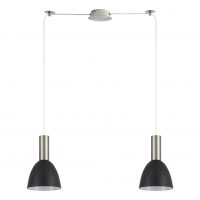 SE21-NM-4-NM2-MS2 ADEPT TUBE Nickel Matt Pendant Black Metal Shade+ SE21-NM-4-NM2-MS2 ADEPT TUBE Nickel Matt Pendant Black Metal Shade+