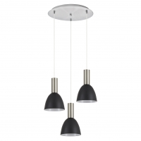 SE21-NM-4-3NM-MS2 ADEPT TUBE Nickel Matt Pendant Black Metal Shade+ SE21-NM-4-3NM-MS2 ADEPT TUBE Nickel Matt Pendant Black Metal Shade+