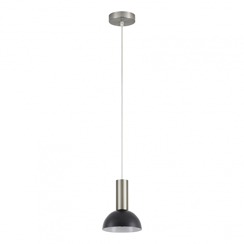 SE21-NM-4-MS3 ADEPT TUBE Nickel Matt Pendant Black Metal Shade+