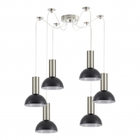 SE21-NM-4-NM6-MS3 ADEPT TUBE Nickel Matt Pendant Black Metal Shade+ SE21-NM-4-NM6-MS3 ADEPT TUBE Nickel Matt Pendant Black Metal Shade+