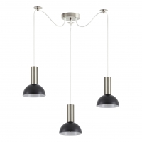 SE21-NM-4-NM3-MS3 ADEPT TUBE Nickel Matt Pendant Black Metal Shade+ SE21-NM-4-NM3-MS3 ADEPT TUBE Nickel Matt Pendant Black Metal Shade+