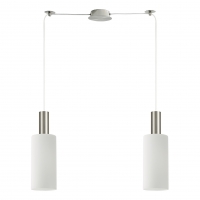 SE21-NM-4-NM2-GL3 ADEPT TUBE Nickel Matt Pendant White Glass+ SE21-NM-4-NM2-GL3 ADEPT TUBE Nickel Matt Pendant White Glass+