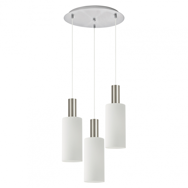 SE21-NM-4-3NM-GL3 ADEPT TUBE Nickel Matt Pendant White Glass+ SE21-NM-4-3NM-GL3 ADEPT TUBE Nickel Matt Pendant White Glass+