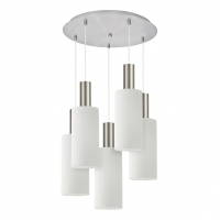 SE21-NM-4-5NM-GL3 ADEPT TUBE Nickel Matt Pendant White Glass+ SE21-NM-4-5NM-GL3 ADEPT TUBE Nickel Matt Pendant White Glass+