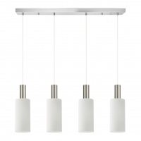 SE21-NM-4-4NM-GL3 ADEPT TUBE Nickel Matt Pendant White Glass+ SE21-NM-4-4NM-GL3 ADEPT TUBE Nickel Matt Pendant White Glass+