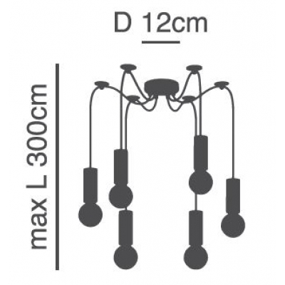 SE21-BL-4-BL6 ADEPT TUBE Black Pendant+ SE21-BL-4-BL6 ADEPT TUBE Black Pendant+