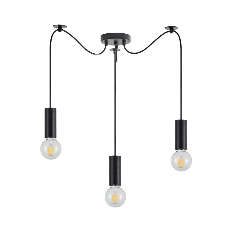 SE21-BL-4-BL3 ADEPT TUBE Black Pendant+