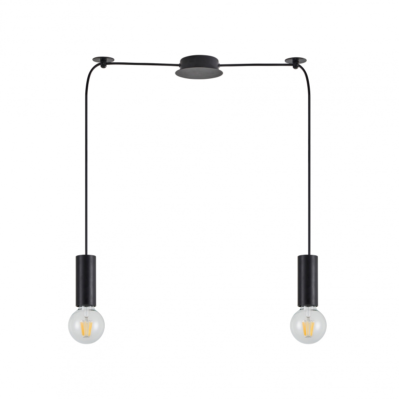 SE21-BL-4-BL2  ADEPT TUBE Black Pendant+