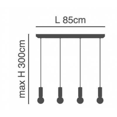 SE21-BL-4-4BL ADEPT TUBE Black Pendant+ SE21-BL-4-4BL ADEPT TUBE Black Pendant+
