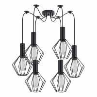 SE21-BL-4-BL6-GR1 ADEPT TUBE Black Pendant Black Metal Grid+ SE21-BL-4-BL6-GR1 ADEPT TUBE Black Pendant Black Metal Grid+