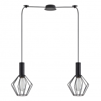 SE21-BL-4-BL2-GR1 ADEPT TUBE Black Pendant Black Metal Grid+ SE21-BL-4-BL2-GR1 ADEPT TUBE Black Pendant Black Metal Grid+