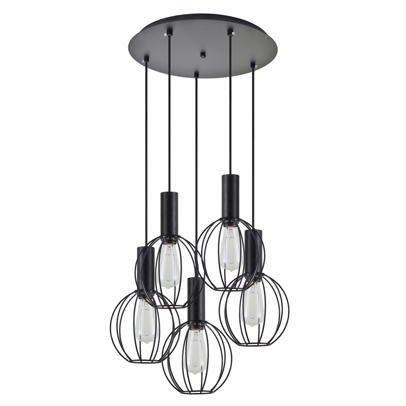 SE21-BL-4-5BL-GR2 ADEPT TUBE Black Pendant Black Metal Grid+ SE21-BL-4-5BL-GR2 ADEPT TUBE Black Pendant Black Metal Grid+
