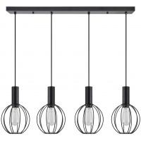 SE21-BL-4-4BL-GR2 ADEPT TUBE Black Pendant Black Metal Grid+ SE21-BL-4-4BL-GR2 ADEPT TUBE Black Pendant Black Metal Grid+
