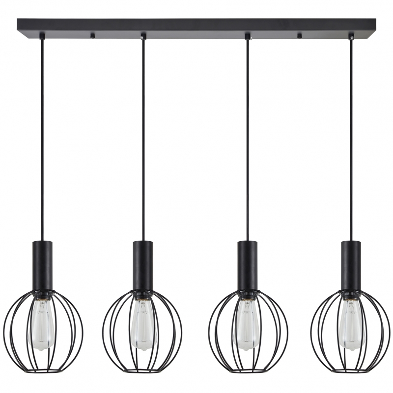 SE21-BL-4-4BL-GR2 ADEPT TUBE Black Pendant Black Metal Grid+ SE21-BL-4-4BL-GR2 ADEPT TUBE Black Pendant Black Metal Grid+