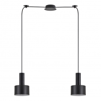 SE21-BL-4-BL2-MS1 ADEPT TUBE Black Pendant Black Metal Shade+ SE21-BL-4-BL2-MS1 ADEPT TUBE Black Pendant Black Metal Shade+