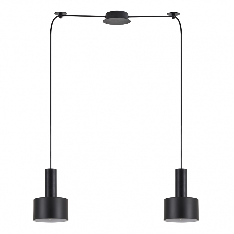 SE21-BL-4-BL2-MS1 ADEPT TUBE Black Pendant Black Metal Shade+ SE21-BL-4-BL2-MS1 ADEPT TUBE Black Pendant Black Metal Shade+