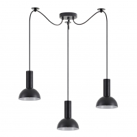 SE21-BL-4-BL3-MS3 ADEPT TUBE Black Pendant Black Metal Shade+ SE21-BL-4-BL3-MS3 ADEPT TUBE Black Pendant Black Metal Shade+