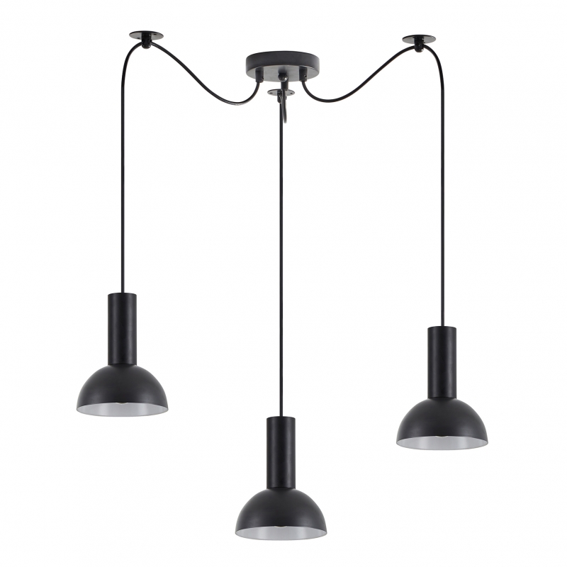 SE21-BL-4-BL3-MS3 ADEPT TUBE Black Pendant Black Metal Shade+ SE21-BL-4-BL3-MS3 ADEPT TUBE Black Pendant Black Metal Shade+