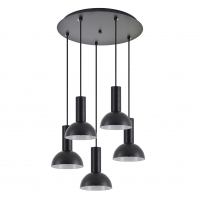 SE21-BL-4-5BL-MS3 ADEPT TUBE Black Pendant Black Metal Shade+ SE21-BL-4-5BL-MS3 ADEPT TUBE Black Pendant Black Metal Shade+
