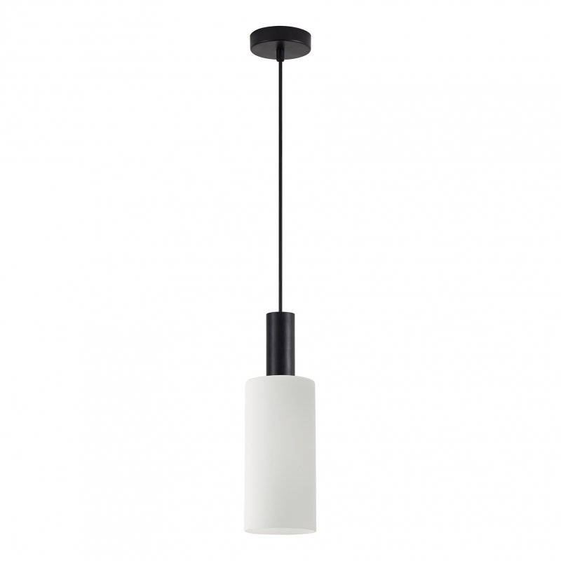 SE21-BL-4-GL3 ADEPT TUBE Black Pendant White Glass+ SE21-BL-4-GL3 ADEPT TUBE Black Pendant White Glass+