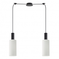 SE21-BL-4-BL2-GL3 ADEPT TUBE Black Pendant White Glass+ SE21-BL-4-BL2-GL3 ADEPT TUBE Black Pendant White Glass+