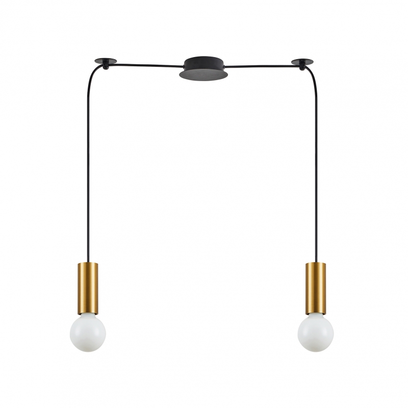 SE21-GM-4-BL2  ADEPT TUBE Gold Matt Pendant+