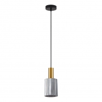 SE21-GM-4-GL1  ADEPT TUBE Gold Matt Pendant Smoked Glass+