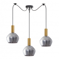 SE21-GM-4-BL3-GL2 ADEPT TUBE Gold Matt Pendant Smoked Glass+ SE21-GM-4-BL3-GL2 ADEPT TUBE Gold Matt Pendant Smoked Glass+