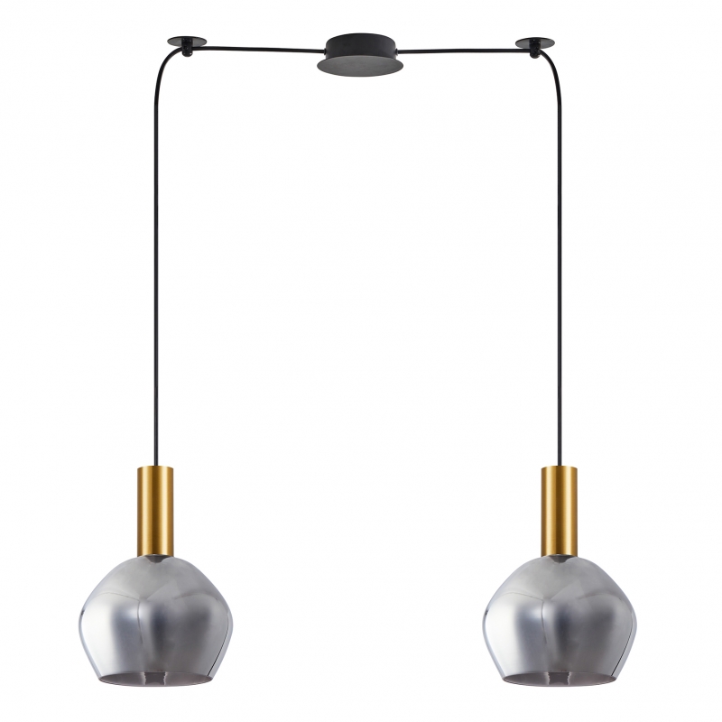SE21-GM-4-BL2-GL2 ADEPT TUBE Gold Matt Pendant Smoked Glass+ SE21-GM-4-BL2-GL2 ADEPT TUBE Gold Matt Pendant Smoked Glass+