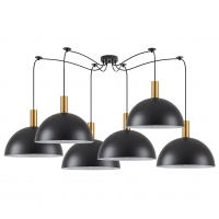 SE21-GM-4-BL6-MS40 ADEPT  TUBE Gold Matt Pendant Black Metal Shade+