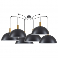 SE21-GM-4-BL6-MS50 ADEPT TUBE Gold Matt Pendant Black Metal Shade+ SE21-GM-4-BL6-MS50 ADEPT TUBE Gold Matt Pendant Black Metal Shade+