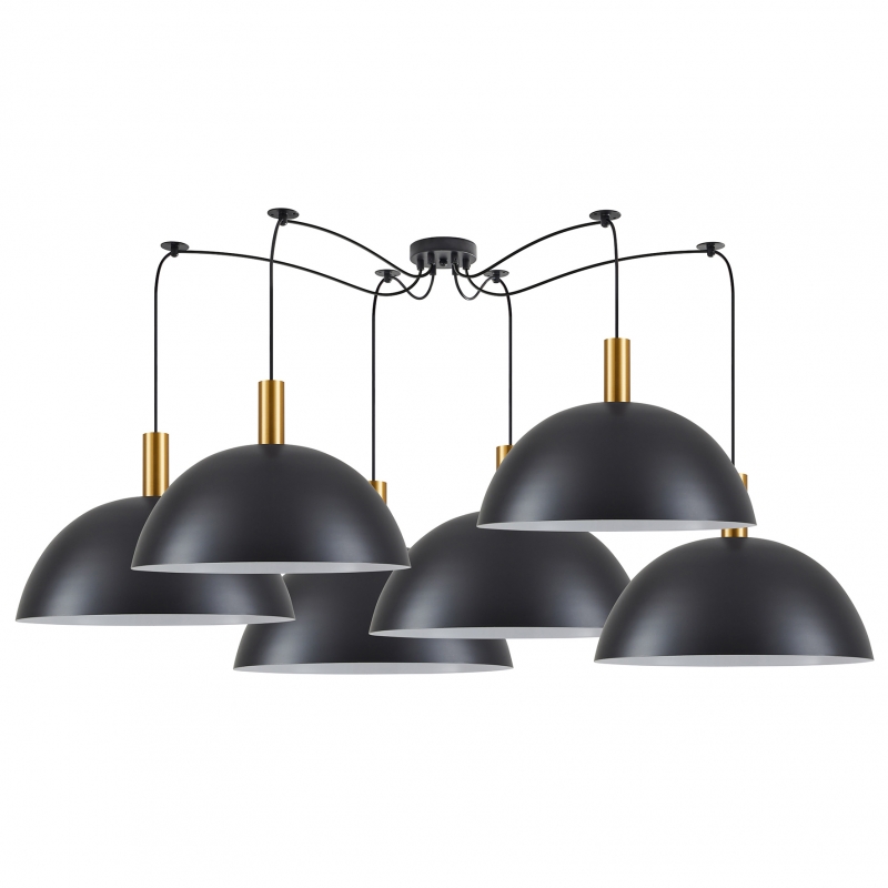 SE21-GM-4-BL6-MS50 ADEPT TUBE Gold Matt Pendant Black Metal Shade+ SE21-GM-4-BL6-MS50 ADEPT TUBE Gold Matt Pendant Black Metal Shade+