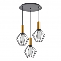 SE21-GM-4-3BL-GR1 ADEPT TUBE Gold Matt Pendant Black Metal Grid+ SE21-GM-4-3BL-GR1 ADEPT TUBE Gold Matt Pendant Black Metal Grid+