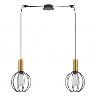 SE21-GM-4-BL2-GR1 ADEPT TUBE Gold Matt Pendant Black Metal Grid+ SE21-GM-4-BL2-GR1 ADEPT TUBE Gold Matt Pendant Black Metal Grid+