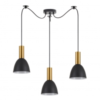 SE21-GM-4-BL3-MS2 ADEPT  TUBE Gold Matt Pendant Black Metal Shade+