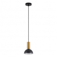 SE21-GM-4-MS3 ADEPT TUBE Gold Matt Pendant Black Metal Shade+