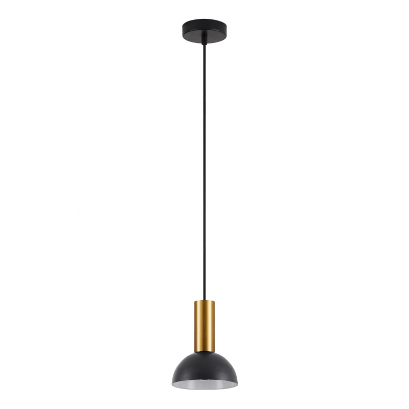 SE21-GM-4-MS3 ADEPT TUBE Gold Matt Pendant Black Metal Shade+