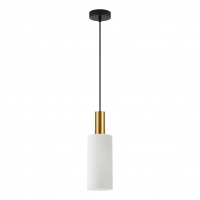 SE21-GM-4-GL3 ADEPT TUBE Gold Matt Pendant White Glass+