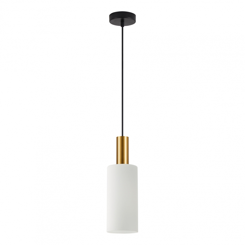 SE21-GM-4-GL3 ADEPT TUBE Gold Matt Pendant White Glass+