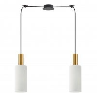 SE21-GM-4-BL2-GL3 ADEPT TUBE Gold Matt Pendant White Glass+ SE21-GM-4-BL2-GL3 ADEPT TUBE Gold Matt Pendant White Glass+