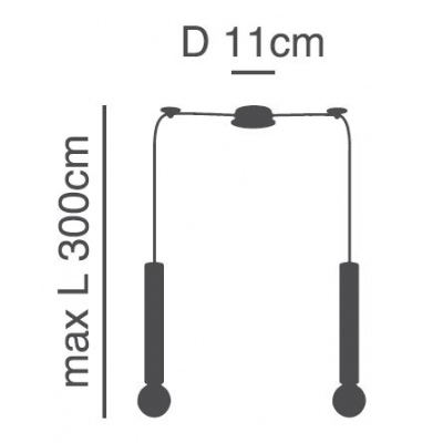 SE21-NM-5-NM2 ADEPT TUBE NICKEL MAT Nickel Matt Pendant+