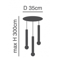 SE21-NM-5-3NM ADEPT TUBE NICKEL MAT Nickel Matt Pendant+ SE21-NM-5-3NM ADEPT TUBE NICKEL MAT Nickel Matt Pendant+
