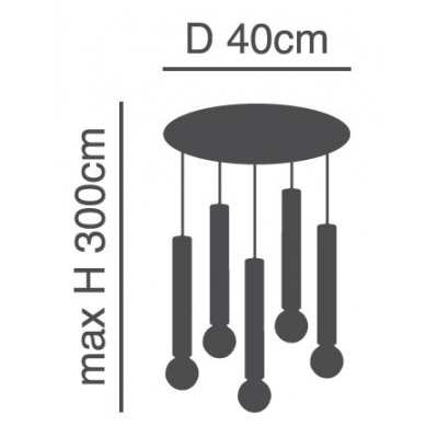 SE21-NM-5-5NM ADEPT TUBE NICKEL MAT Nickel Matt Pendant+ SE21-NM-5-5NM ADEPT TUBE NICKEL MAT Nickel Matt Pendant+