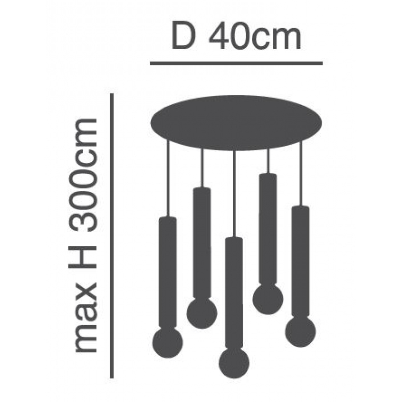 SE21-NM-5-5NM ADEPT TUBE NICKEL MAT Nickel Matt Pendant+ SE21-NM-5-5NM ADEPT TUBE NICKEL MAT Nickel Matt Pendant+