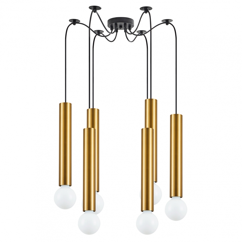 SE21-GM-5-BL6 ADEPT TUBE GOLD MATT Gold Matt Pendant+ SE21-GM-5-BL6 ADEPT TUBE GOLD MATT Gold Matt Pendant+