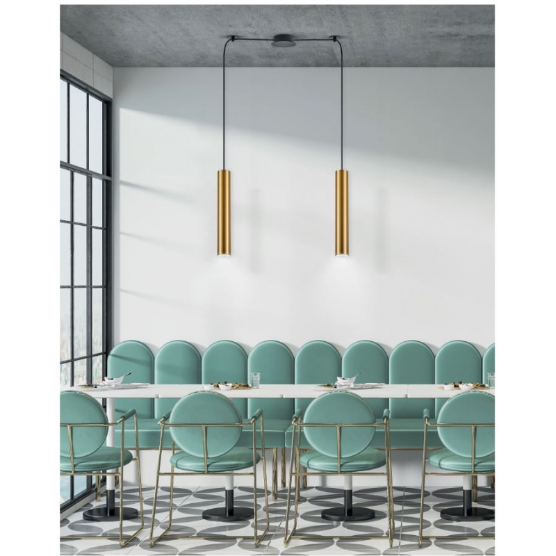 SE21-GM-5-BL2  ADEPT TUBE GOLD MATT Gold Matt Pendant+