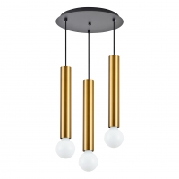 SE21-GM-5-3BL ADEPT TUBE GOLD MATT Gold Matt Pendant+ SE21-GM-5-3BL ADEPT TUBE GOLD MATT Gold Matt Pendant+
