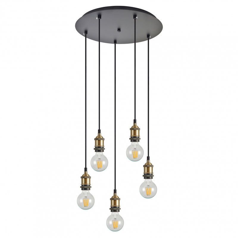 SE21-BR-10-5BL-SH3  MAGNUM BRONZE Brown Shade Pendant+